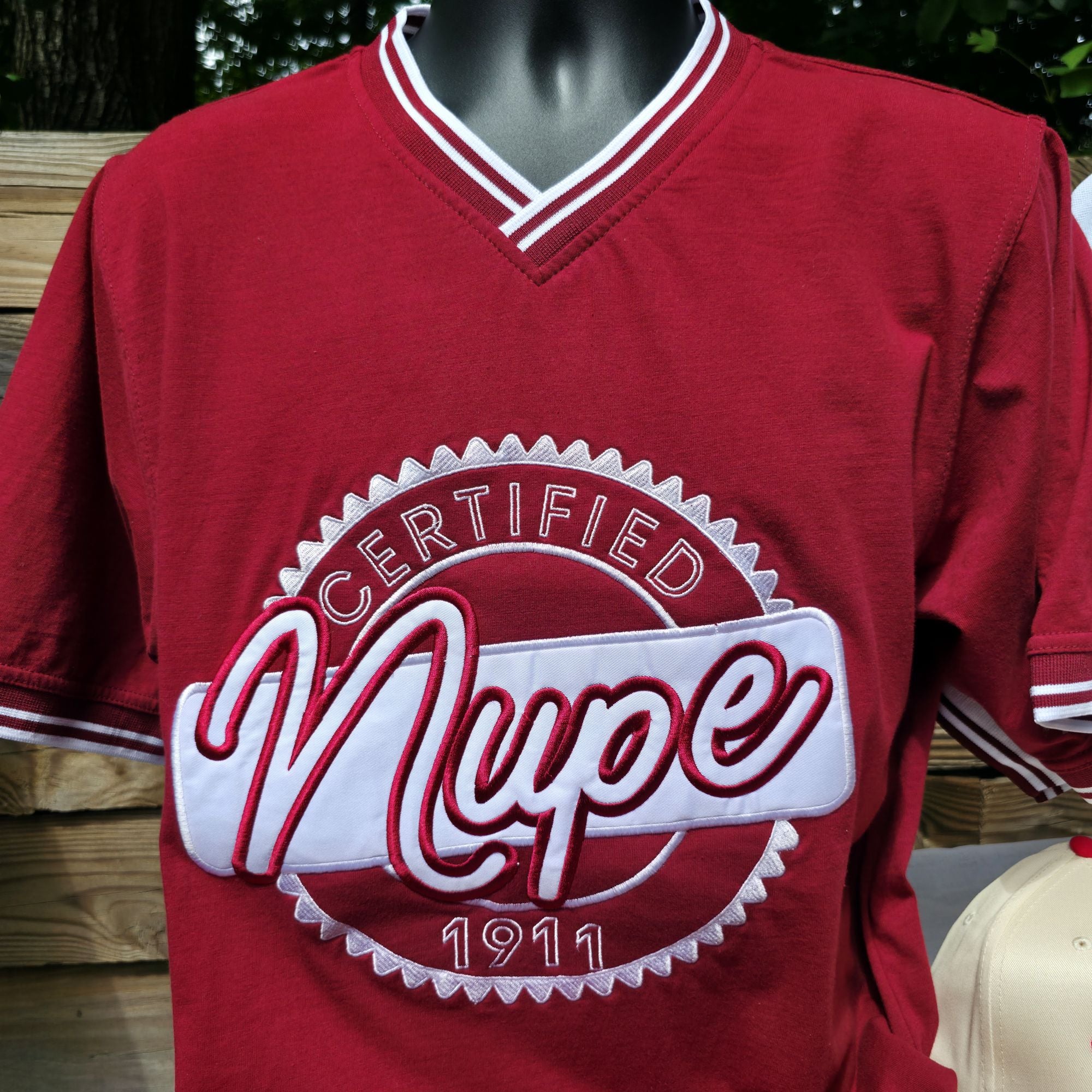 Kappa Alpha Psi Certified White Nupe V-Neck Jersey