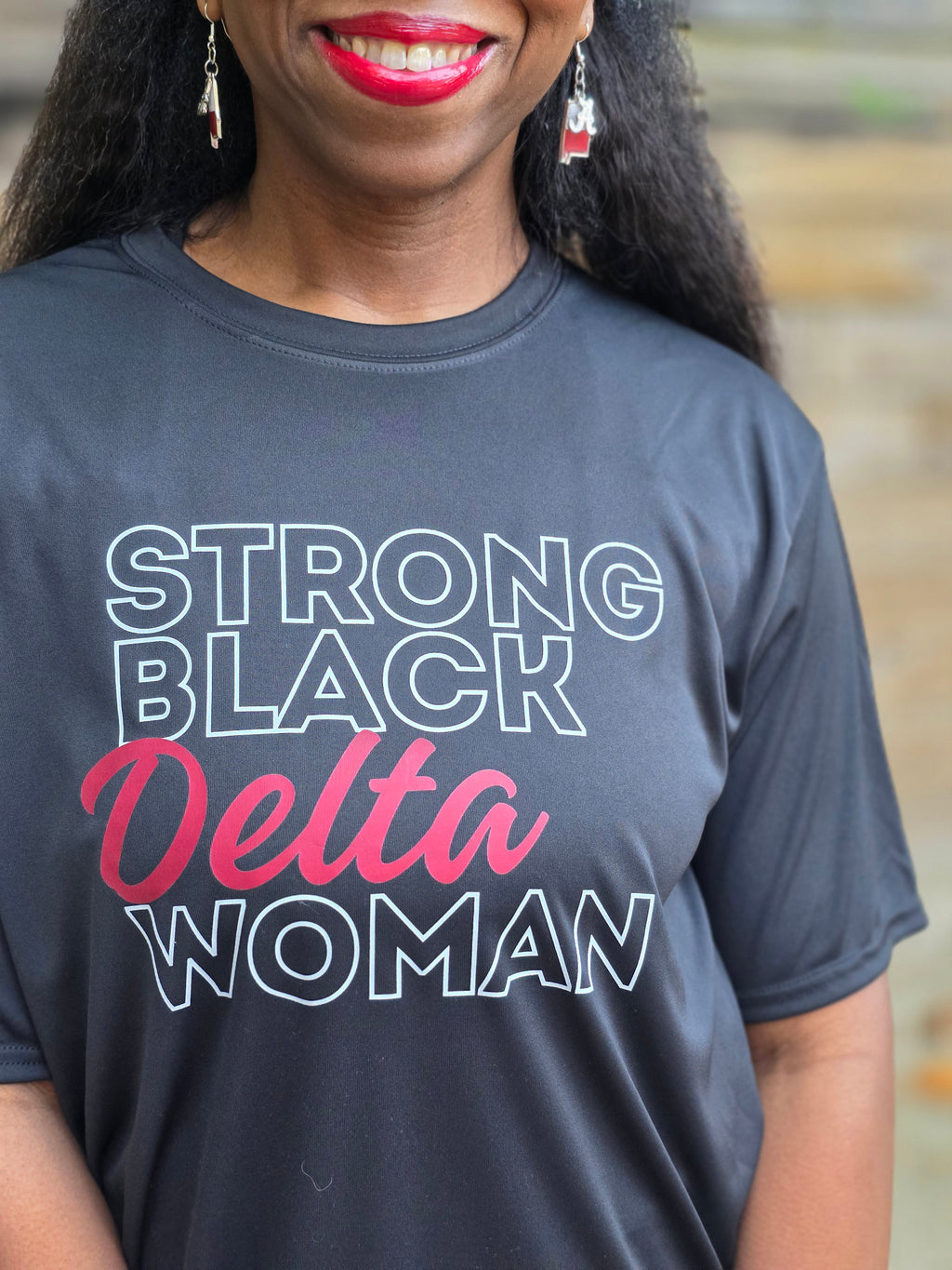 Strong Black Moisture Wicking Tee - Delta Dri Fit