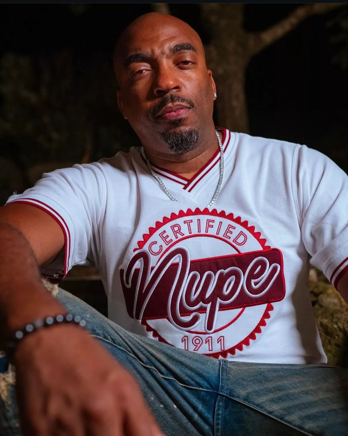 Kappa Alpha Psi Certified White Nupe V-Neck Jersey image 0