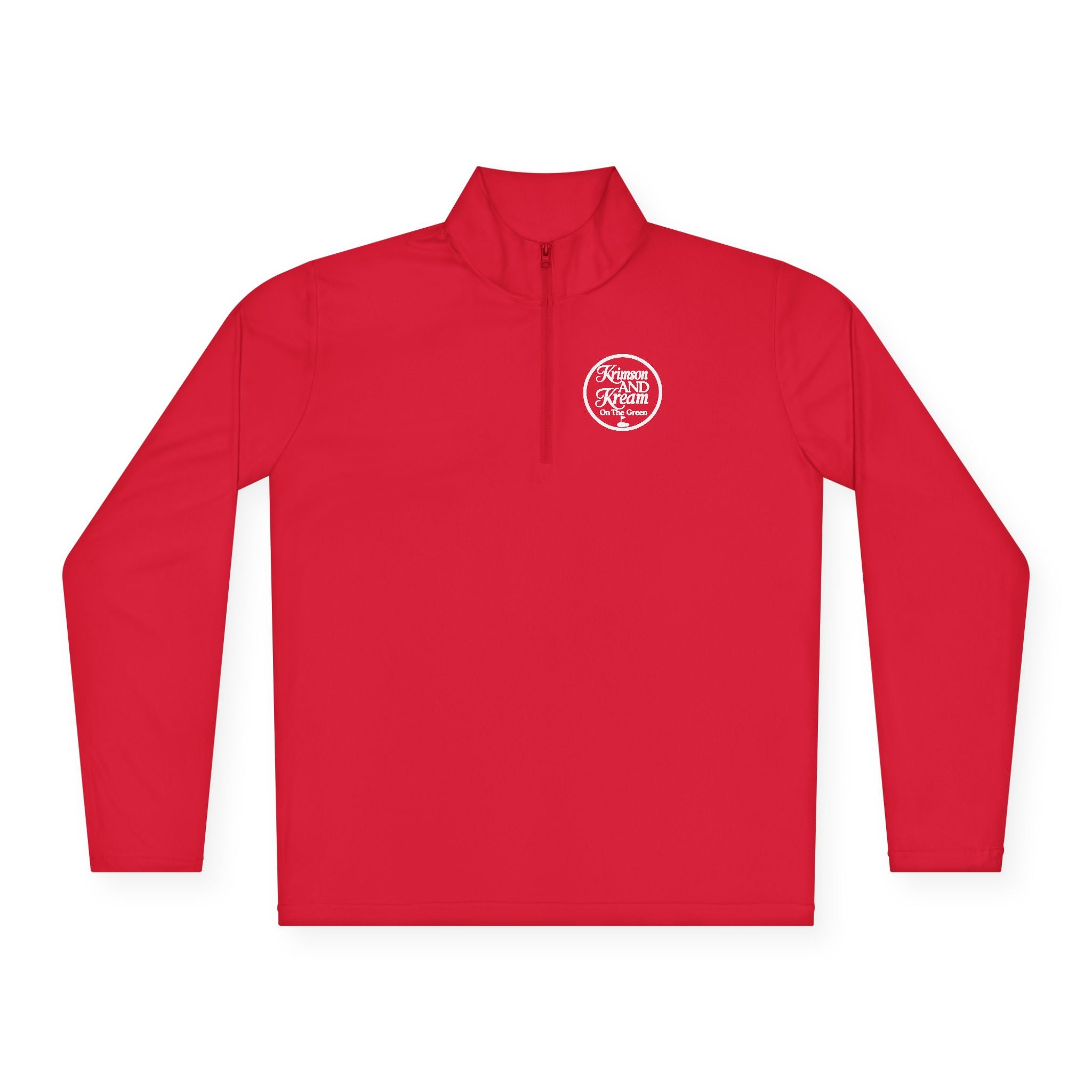 Krimson and Kream Quarter-Zip Pullover