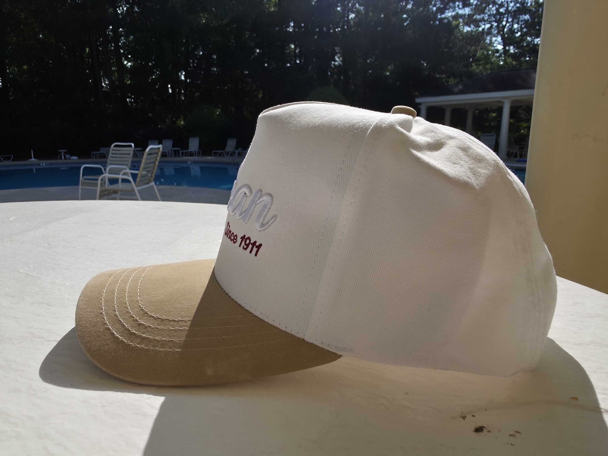Kappa Alpha Psi Klean 3D Embroidered Cream/White Hat image 2