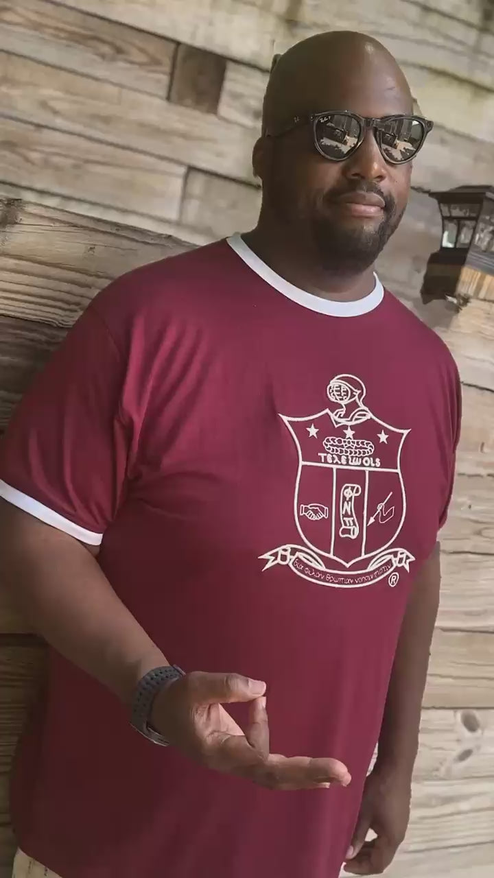 Kappa Alpha Psi Coat of Arms Ringer Tee