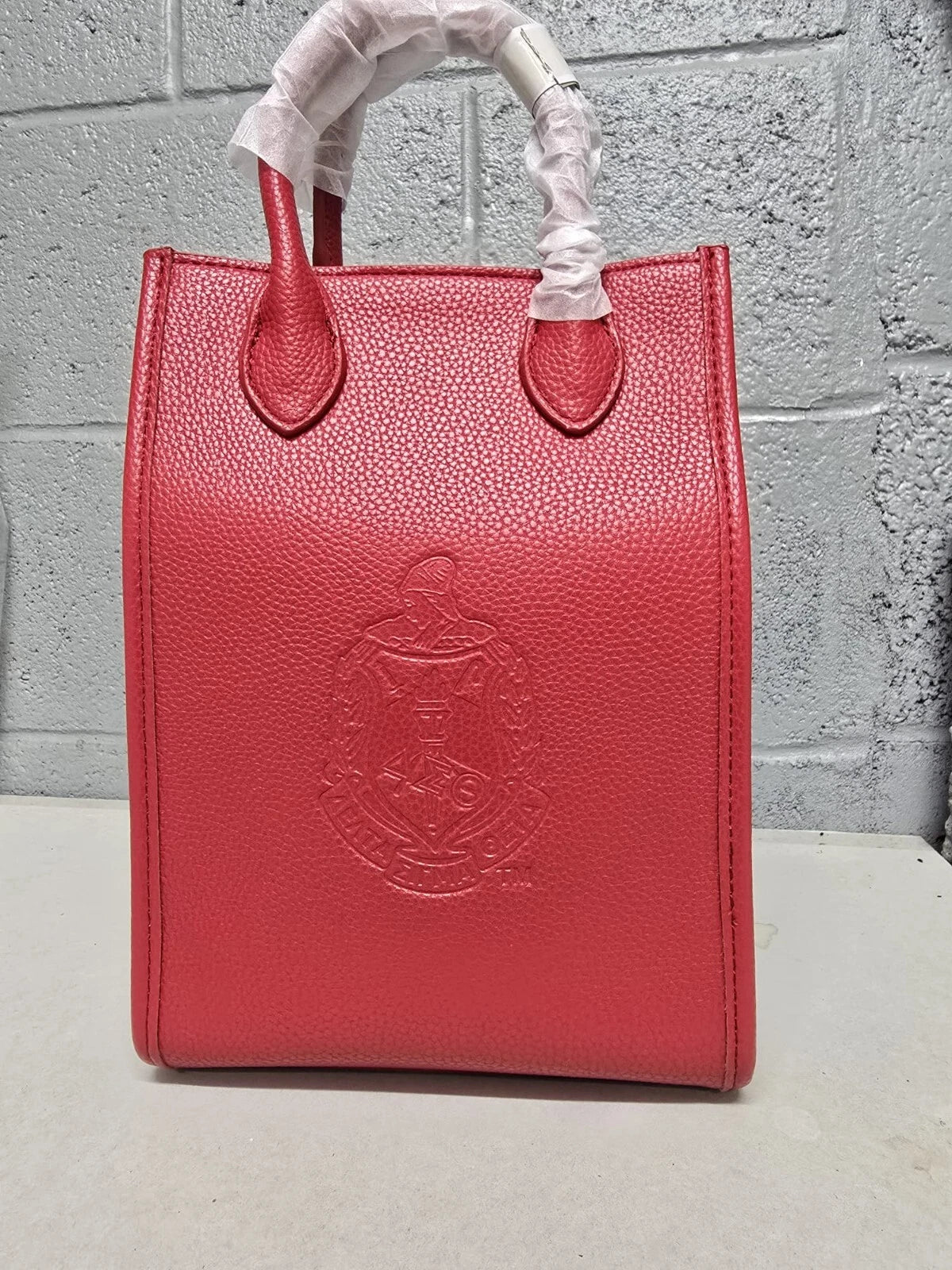 Delta Sigma Theta Crossbody Bag With Emboss Crest